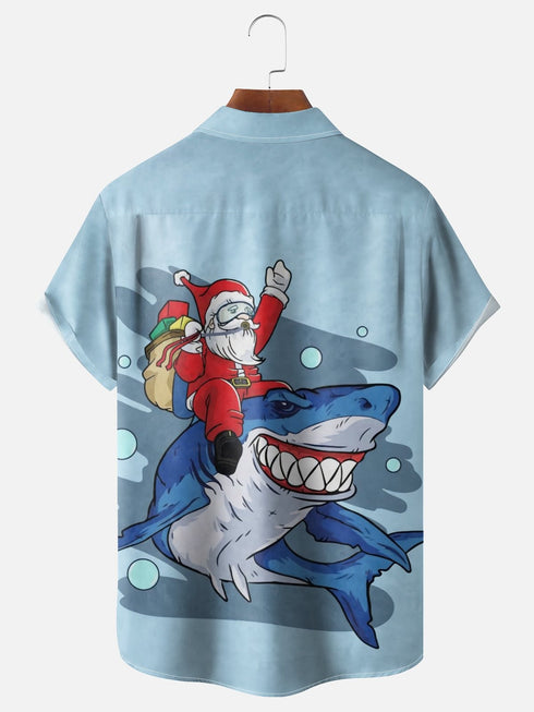 Men's Christmas Funny Graphic Short Sleeve Hawaiian Shirt